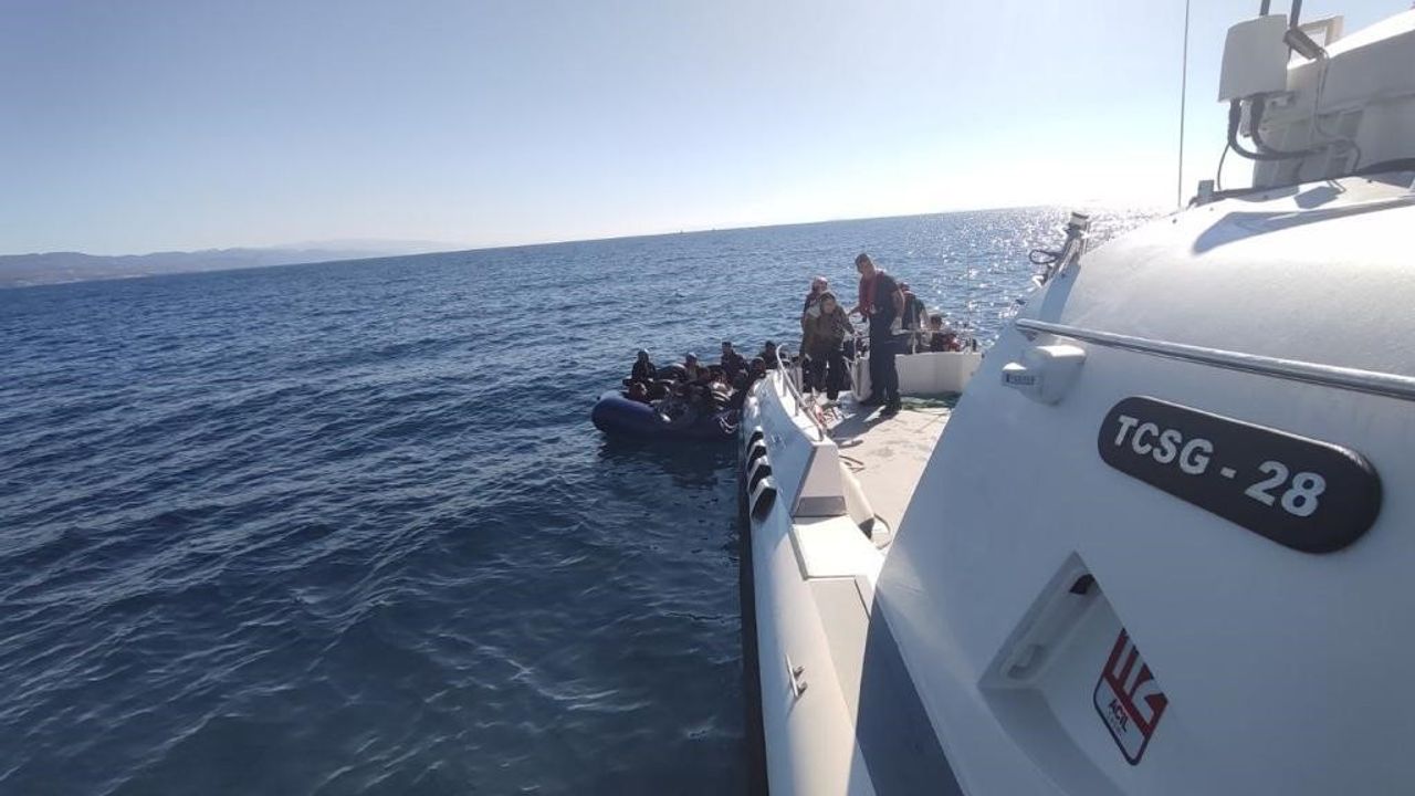 Sahil güvenlik 48 kaçak göçmeni yakaladı