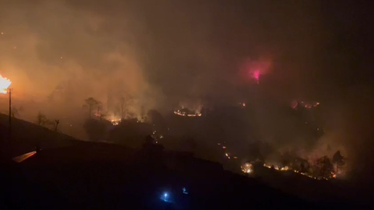 Trabzon’da Fırtına Nedeniyle Yangınlar Çıktı