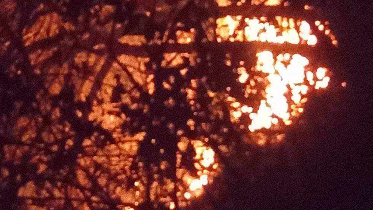 Rize'de fırtınanın devirdiği elektrik direkleri yangına neden oldu