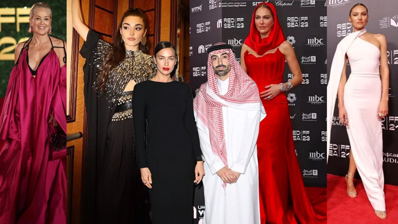 Suudi Arabistan'daki "sansürsüz" film festivalinden devrim gibi görüntüler! Ünlüler kıyafetleri ile şaşırttı