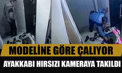 Arnavutköy'de ayakkabı hırsızı kameraya takıldı