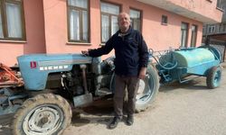 Kapının önünde yatan traktöre şaka gibi ceza