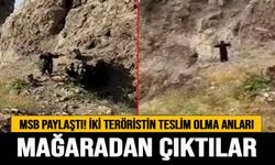 MSB, 2 teröristin teslim olduğu görüntüleri paylaştı  