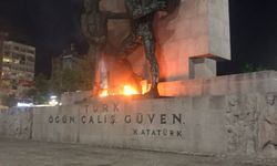 Akıl hastası şahıs güvenpark’taki anıtı ateşe verdi