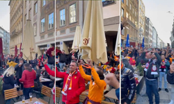 Galatasaray taraftarı Münih’i sarı-kırmızıya boyadı