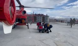 Böbrek yetmezliği hastası helikopterle hastaneye kaldırıldı
