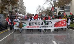 Kütahya’da sağlık çalışanları İsrail zulmünü protesto etti