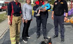 Safranbolu’da parkta cimnastik aletine sıkışan çocuk kurtarıldı