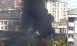 Ankara'da inşaat halindeki binada yangın!