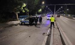 Silahlı yaralama olayından kaçan zanlılar Çerkezköy'de polis aracına çarptı: 2 polis yaralandı