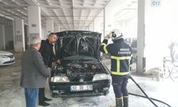 Tokat'ta otoparkta patlama: Araç kullanılamaz hale geldi