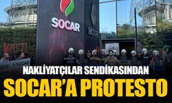 Nakliyat-İş Sendikası, İsrail'e destek verdiği iddiasıyla Azerbaycan firması SOCAR'ı protesto etti