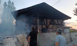 Tosya'da çıkan yangında 2 ev, samanlık, ahır, traktör ve ambarlar zarar gördü