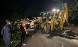 Trabzon'da sağanak yağış etkili oldu