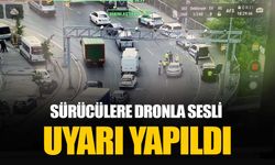 İstanbul Sultanbeyli’de sürücülere drondan sesli komutla uyarı yapıldı