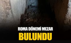 İş makinesiyle temel kazısı çalışmasında Roma dönemine ait mezar bulundu