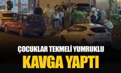 Arnavutköy’deki çocuklar acımasızca tekme ve yumruklarla birbirine saldırdı