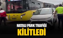 Avcılar’da hatalı park yüzünden İETT otobüsü ilerleyemedi: Trafik yarım saat kilitlendi