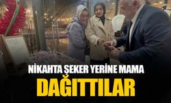 Nişanda şeker yerine hayvan maması dağıttılar