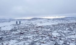 Yozgat’ta kar güzelliği drone ile görüntülendi