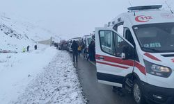 Erzincan'da yolcu otobüsü şarampole yuvarlandı