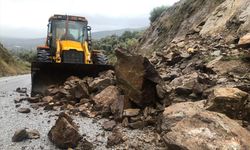 İzmir'in Ödemiş ilçesinde heyelan meydana geldi