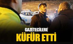 Aksaray'da gazetecilere küfreden sürücü polise ecel teri döktürdü