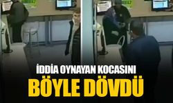 Bursa’da iddia oynayan kocasını döven kadın sosyal medyayı salladı-İZLE