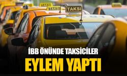 Taksiciler İBB önünde eylem yaptı: Esnafımız bataklığın içinde batmış durumda