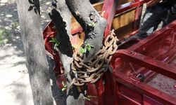 Eskişehir’de 4 kilidi kırılıp çalınan motosikletini bu kez gemi zinciriyle bağladı
