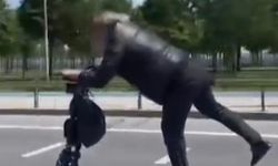 İstanbul Fatih'te tehlikeli scooter yolculuğu kamerada