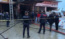 Rize’de oto döşeme atölyesinde yangın çıktı