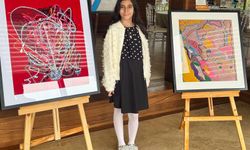 Küçük ressam Zeynep Reyyan Gören ilk sergisini İstanbul’da açtı