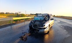 Tekirdağ'da feci kaza: Çerkezköy'de pikaba çarpan otomobilin sürücüsü öldü