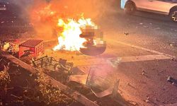 İzmir'de feci kazada motosiklet sürücüsü yanarak öldü
