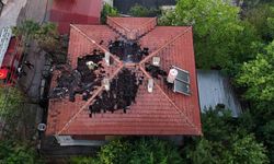 Safranbolu'da kamelyada çıkan yangın eve sıçradı