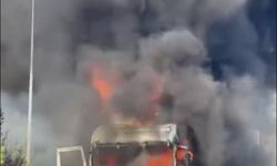 Silifke'de tır alev alev yandı