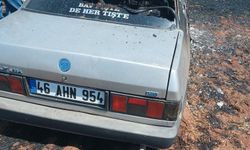 Siverek’te tarlada çıkan yangında otomobil de yandı