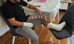Sokak köpeğinin saldırısına uğrayan şahsın ayağı kırıldı