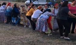 Zile'de ip çekme yarışmasına Tokatlı kadınlar damga vurdu