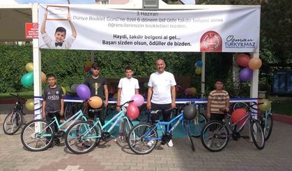 Kırıkkale’de takdiri getiren bisikleti götürüyor