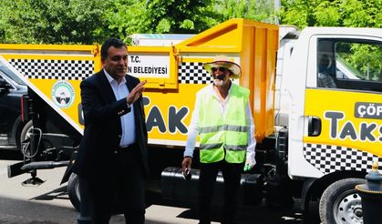 Belediye Başkanı Çöp taksi ile çöp toplamaya çıktı