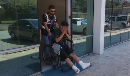 Samsun'da ilginç olay! Polisten kaçarken ayaklarını kırıp, sandalye ile cezaevine gitti