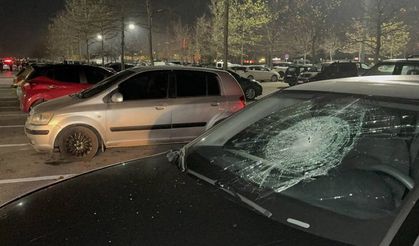 Kocaeli'nde otoparktaki 35 aracın camları kırıldı