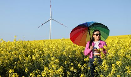 Kanola tarlaları fotoğraf tutkunlarını bölgeye çekiyor