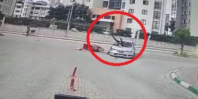 Bursa'da otomobil motosikletle çarpıştı! 1 yaralı