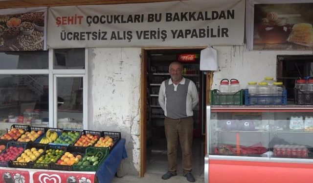 Bu bakkalda şehit çocuklarının parası geçmiyor! Küçük esnaftan büyük jest