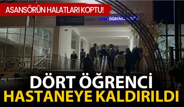 Asansörün halatları koptu! KYK yurdunda kalan 4 öğrenci hastaneye kaldırıldı