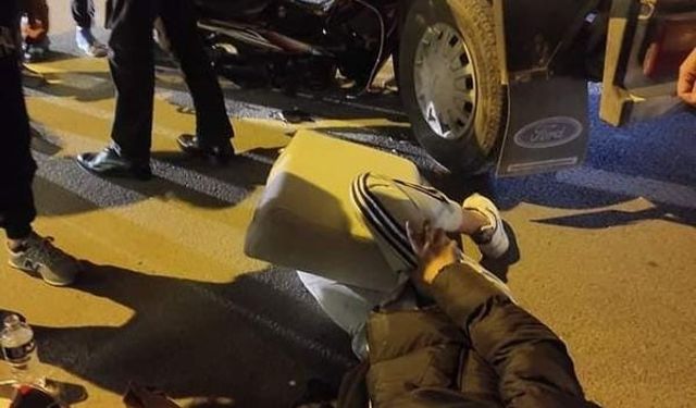 Bursa'da motosikletle kamyon çarpıştı, 1 kişi yaralandı
