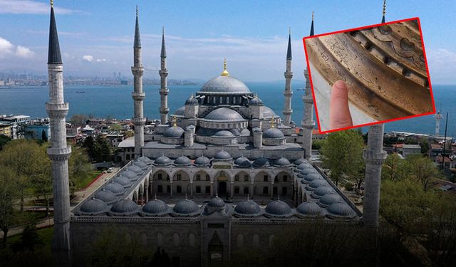 Sultanahmet Cami’nin sütunundaki büyük sır yıllar sonra ortaya çıktı. Yapılırken gizli gizli kazınmış